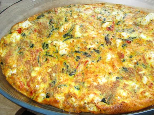 Frittata mit Spinat und Tomaten ( Low Carb )