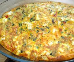 Frittata mit Spinat und Tomaten ( Low Carb )