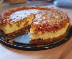 Cheesecake mit Spekulatiusboden und Nussdecke