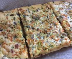 Gemüse-Speck-Pfannkuchen vom Blech