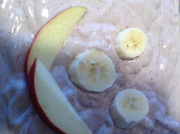 Blaubeere Apfel Bananen Quark 