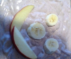 Blaubeere Apfel Bananen Quark 