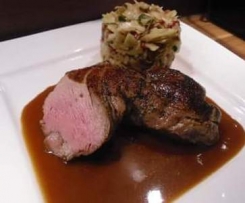 Ganze Schweinelende Sous Vide gegart