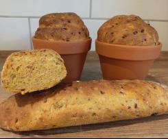 Zwiebelbaguette im Blumentopf