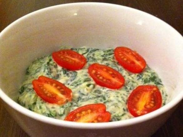 Spinat-Sahnesauce mit Parmesan