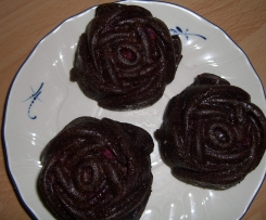 Kakao-Zucchini-Johannisbeeren Muffins, vegan