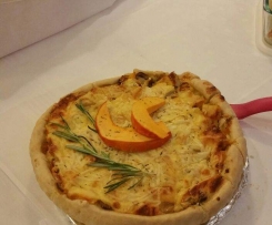 Kürbis-Quiche mit Champignons