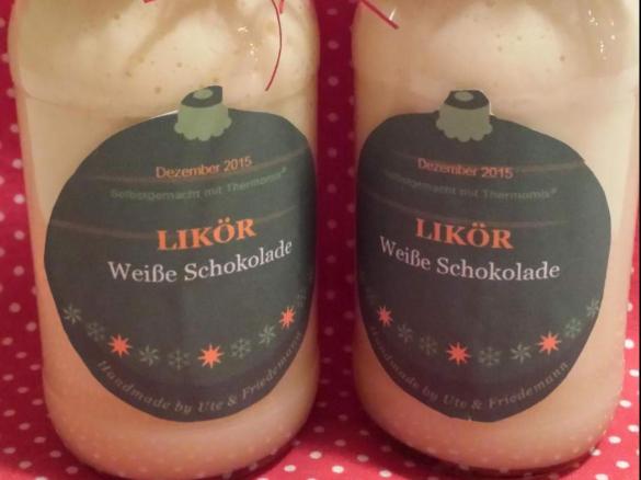 Likör mit weißer Schokolade