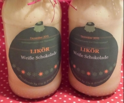 Likör mit weißer Schokolade