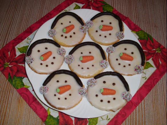 Schneemannkekse