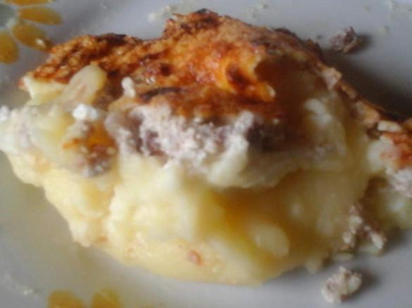 Überbackenes Kartoffelpüree 