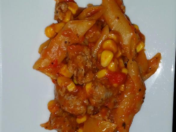 Nudeltopf mit Hackfleisch all-in-one