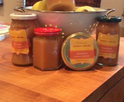 Variation Quitten-Konfitüre mit Holunderblütensirup