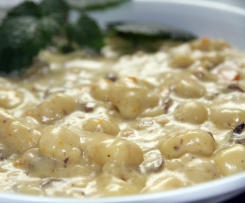 Gnocci mit Champignon-Möhren-Gorgonzola-Sauce