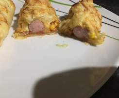 Würstchen im Schlafrock - Pizzastyle