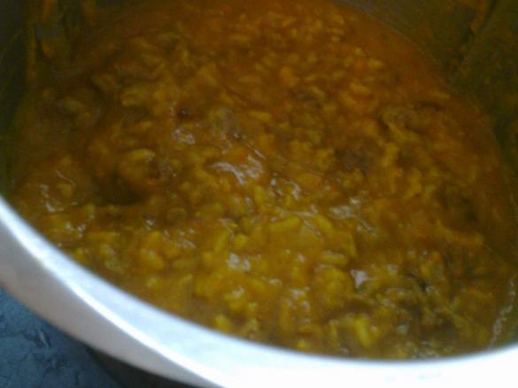 Kürbis-Risotto mit Hackfleisch