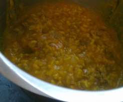 Kürbis-Risotto mit Hackfleisch