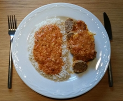 Hackbällchen in Tomatensoße mit Reiß