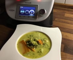 Brokkoli-Curry-Suppe oder Broccoli-Curry-Suppe