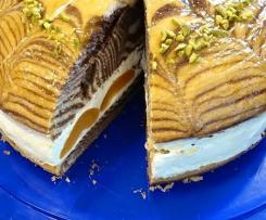 Zebrakuchen mit Aprikosen