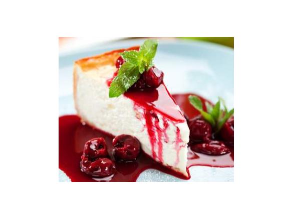 Vanilla Cheesecake mit Kirschsoße