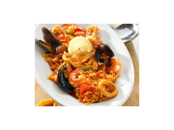 Mediterraner Meeresfrüchte-Reis mit Chorizo