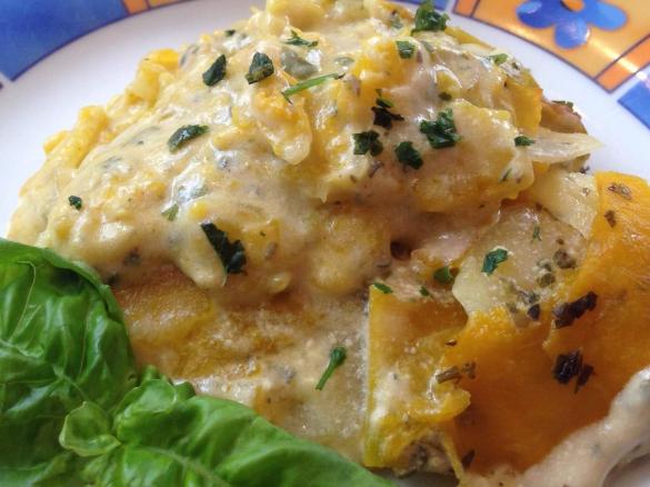 Kartoffel-Kürbis-Auflauf vegan 