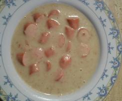 Kartoffelcremesuppe schnell mit Frankfurter Würstchen