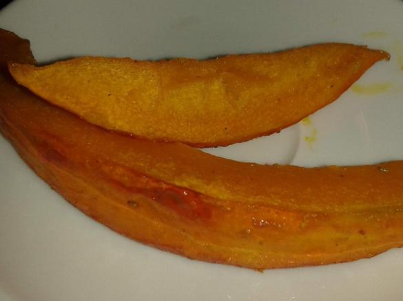 Kürbisspalten aus dem Backofen