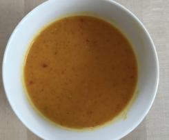 Rote Linsen-Kokos-Suppe mit Paprika