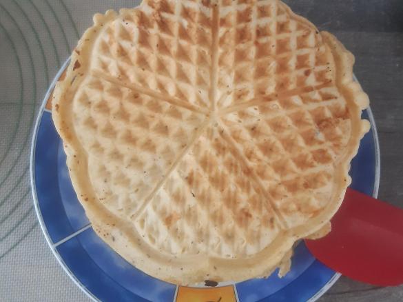 Waffeln mit weißer Schokolade