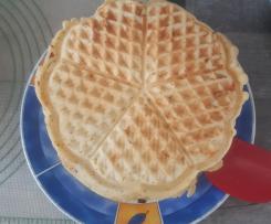 Waffeln mit weißer Schokolade