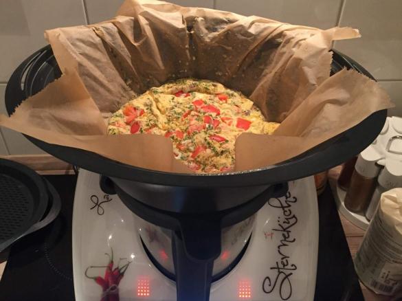 Leckeres Omlette/Rührei mit Paprika 