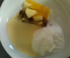 Früchtesülze mit Zitronensorbet und Zabaglione