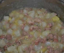 Kohlrabi-Kartoffel-Fleischwurst-Eintopf