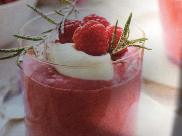 Himbeer-Rosmarin-Creme 