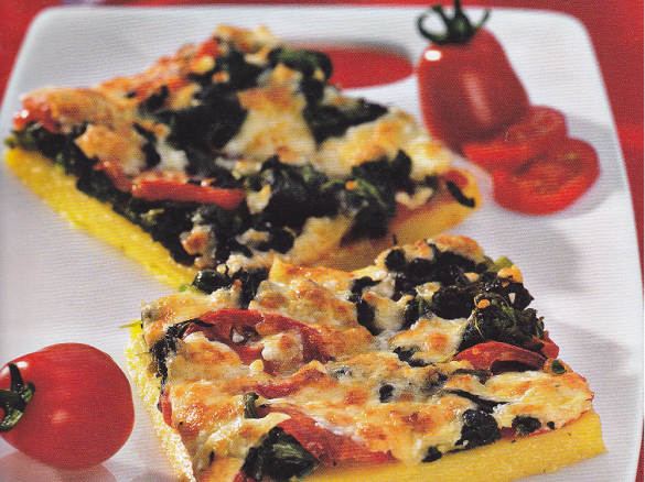 Polenta mit Spinat und Käse Finessen Rezeptheft 1/2012