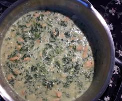 Spinat-Lachs-Soße zu Pasta