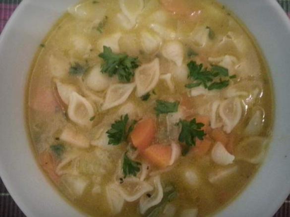 Gemüsesuppe mit Nudeln