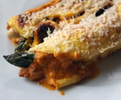 Spargel gratiniert auf italienische Art