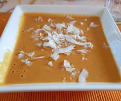 Scharfe Linsensuppe mit Orangen-Kokos-Duft