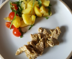 Hähnchen mit warmen Kartoffelsalat