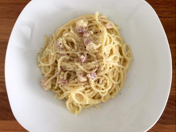 Spaghetti Carbonara ohne Ei