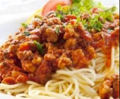 Nudelsoße Bolognese mit Ananas 
