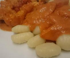 Apfel-Puten-Curry Auflauf mit Gnoccis