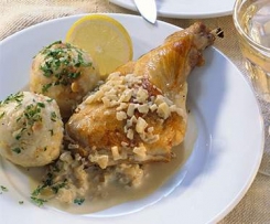 Kaninchen in Sahne-Frischkäse Sauce