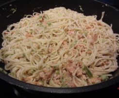 Räucherlachs-Spaghetti "so easy"