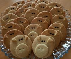 Mürbeteig Glücksschweine