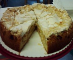 Rhabarberrührkuchen mit Baiser