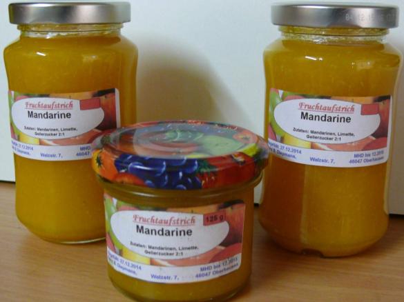 Mandarinen Fruchtaufstrich